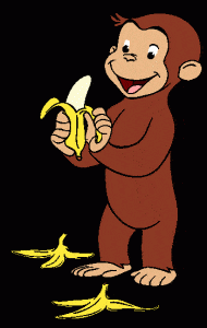 Curious George with bananas